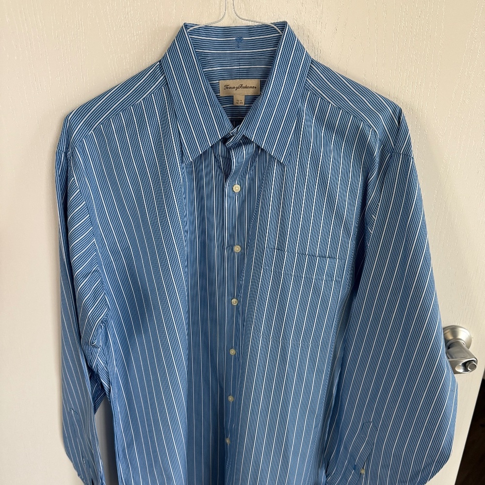Tommy Bahama Dress Shirt: 16.5 x 34/35